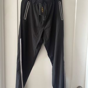 TBY Travels Together With You Travel Track Pants (XL) Stretchy Black Zip Pockets